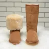Bottes hautes classiques pour femmes de haute qualité pour femmes bottes de neige bottes d'hiver bottes en cuir certificat sac à poussière livraison directe taille américaine 5 --- 13