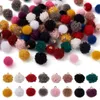 Colliers de pendentif 1 ensemble tissu pendentif pendants fourrure perles de balle couvertes charme pour bijoux faisant des boucles d'oreilles de collier bricolage accessoires