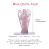 Stone Rose Angel Wings Crystal ręcznie kanapana kieszeń dla szczęścia duchowe reiki uzdrowienie zmartwienie figurka posąg pokoju dekoracje gif bdesybag amzw5