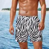 Pantaloncini da uomo Estate 2022 Sport Pantaloni casual da uomo larghi Motivo a onde Stampa 3D Pantaloni da spiaggia alla moda ad asciugatura rapida a cinque punti