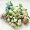 Faux Floral Greenery 9 головы Hydrangea Искусственные цветы мяч Bunch Bunch Bunk Flow