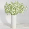 Faux Floral Verdure 5 Branche En Plastique Fleurs Artificielles Bouquet Blanc Gypsophile DIY Mariage Maison Balcon Décoration Extérieure Babysbreath Faux Fleur J220906