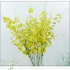 Faux Floral Greenery 2 Long Branches Dancing Orchid Room Decoration Simulation Event Celebration Floor Planta Artificial Plástico J220906