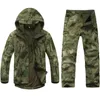 Jackets masculinos Tad Gear Tactical Softshell Jaqueta de camuflagem Conjunto de homens do exército Roupas de caça à prova d'água CAMO JAPATA MILITAR E PANTS 220906
