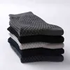 Athletic Socks 10 Par Men Bamboo Fiber Harajuku Retro Bortable Business Man Black Long Sock Deodorant Gift Set Storlek 39-46 L220905