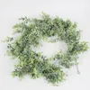 Декоративные цветы моделирование эвкалипта гирлянда растения искусственные виноградные лозы висят листья зелень для свадебного фона арки декор стены