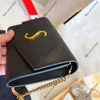 French Fashion Women Classic Flap Counter Bag Retro Simple Leather Ceanted Gold Chain Buxury Designer Bag حقيبة اليد Birkin Key Pouch Crossbody Stabycases Messenger