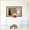 Adesivi murali Creative Football Po Frame Adesivo 3D Soggiorno Camera da letto Decorazione Arte moderna Murale Ragazzo