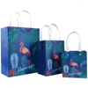 Wrap regalo 10pcs Flamingo Vertical Version Borse Borse di carta per bambini festa di compleanno per bambini Portable