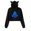 Sweats à capuche pour hommes Penguinz0 CHARLIE HEAD Merch Cat recadrée femme/fille à capuche hauts amples sweat-shirt humide