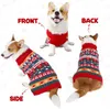 Vestu￡rio para c￣es pet vintage feia natal snowflake holida holida pullover c￣o su￩ter de cachorro natal malha macia mant￩m roupas quentes