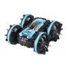 Barns elektriska leksaksmodell Amfibisk stunt Remote Control Car 2.4G Lång batterilivslängd dubbelsidig crawler roll