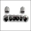 Grillz Diş ızgaraları Parlak bakır dental grillz punk vampir köpek dişleri takılar set hip hop kadınlar altın kaplama gr bdejewelry dhsop