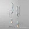 Lâmpadas pendentes Lustre de animais Bedroom Fidros Filled Lamp Louco de Roupas de Iluminação Interior Frente Esquilo pendurado Luminária 2022 Resina