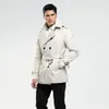 MEN039S TRENCH COATS LAPEL MENS MENS MENS MENS CLOSSION CHAQUETAS HOMBRE KHAKI SLIM FIT OVERCOAT長袖デザイナー春秋6585480