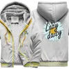 Sudaderas con capucha para hombre Lazy Daisy Print Chaquetas gruesas para hombre Mantener el calor Sudaderas de invierno Moda Ocio Chándales Hipster Cremallera Moletom Masculino