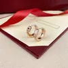 Mode ontwerper Hoops oorbellen vrouwen mannen nieuwe sieraden luxe zilveren ros￩gouden oorbellen prom gepaarde vriendschap Jewellry kwaliteit aangepaste paar accessoires