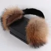 BERETS 100 Natural Real Fur Earmuffs Winter Women Warm Plush Big Ear Muff Ryssland mjuk med Mink Earflaps3812780