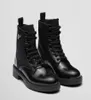 Специальная скидка женская загрузочная кожаная кожа Re-nylon Booties Lady Black RENYLON MARTIN CHUNKY ПЛАТФОРМА