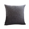 Linne dekorativa kastkudde täcker fyrkantig fast färg kudde fodral heminredning för soffa soffa sängstol 18 x 18 tum