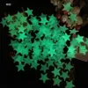 Faux Floral Greenery 100Pcs 3D Stars Glow In The Dark Wall Stickers Luminous Fluorescent Wall Stickers For Kids Baby Room Bedroom Ceiling Home Decor J220906