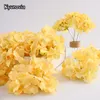 Faux Floral Greenery Kyunovia 50ps Artificial Silk Hydrangea Head Ball Ball Chrysanthemum Свадебный путь домой эль -DY Цветочные аксессуары стены KY34 220906