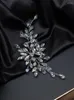 Coiffes élégant argent accessoire de cheveux de mariée strass vigne cristal bandeau femmes fleur bijoux accessoires de mariage