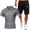 sommar ny sportkläder modedesigner herrar tracksuits t-shirt byxor byxdräkt klädherr shorts skjorta avslappnade polos