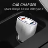 QC3.0 Quick 2 Port Chargers 6.8A LED 듀얼 포트 USB 자동차 충전기 유형 C