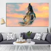 HD Print Indiase kunst Religieuze Boeddha Figuur Shiva Lord schilderen op canvas psychedelische poster moderne muurfoto voor woonkamer3173476