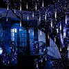 Str￤ngar 30 cm vattent￤t meteor dusch regn 8 r￶r led str￤nglampor utomhus semester jul f￶r tr￤dg￥rd dekoration tr￤d EU -plugg