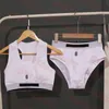 Carta bordada traje de baño chándal bikini para mujer deportes camiseta sin mangas calzoncillos moda señoras traje de baño dos colores 3751012