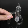 Flat Top Terp Slurper Smoking Quartz Banger with Glass Marble Screw And Ruby Pearls Set 10mm 14mm 90 Nails For Bongs