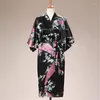 Abbigliamento etnico 16Pigiami in raso larghi per adulti in stile Kimono tradizionale in stile giapponese per abito Yukata in cardigan sottile da donna