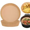 Air Fryer Disposable Paper Liner Non-stick Parchment Paper Bowl Dishes for Frying Baking Cooking Roasting and Microwave Unbleached Oil-proof 6.3 inch P0906