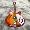 12-snarige elektrische gitaar Ricken 360 Cherry red Burst body palissander toets