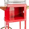 Voedselverwerkingsapparatuur Red Popcorn Maker Professional Cart 10 oz Kettle maakt maximaal 32 kopjes vintage filmtheater popcornmachine met interieurlicht