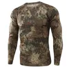 Men's T-Shirts Summer Camouflage T-shirt Quick-Drying Breathable Long Sleeve Tops Men Hiking Camping Hunting Clothing Military Tactical T-Shirt 220906