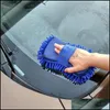 Parmaksız Eldivenler Araba Yıkama Sünger Eldiven Mikrofiber Şönderi Çamaşır Havlu Duster Motosiklet Kamyonu Temizleme Aracı Ev Bdehome Dhnp7