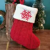 Weihnachten gestrickte Alphabet-Socken von A bis Z, 18 cm, gestrickte Strümpfe, Dekorationen für Familienurlaub, Weihnachtsfeier, Dekoration
