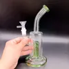 Narghilè Bong per acqua in vetro da 8,5 pollici con tubi per fumatori spessi Perc con braccio ad albero con giunto femmina da 14 mm
