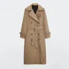 Trench-coats pour femmes DiYiG WOMAN automne vêtements pour femmes rétro décontracté lâche double boutonnage mode overknee trench-coat 220905