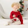 Rompers Baby Boys Christmas Rompers Rendier gebreide Infantil Jumpsuits Toddler Girls Jaar Kostuum Kinderen Warm Wool Kleding 02Y 220905