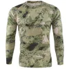 Camisetas de hombre Camiseta de camuflaje de verano Camisetas de manga larga transpirables de secado rápido Hombres Senderismo Camping Ropa de caza Camiseta táctica militar 220906