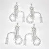 Rökning Diamond Knot Loop Quartz Bangers 10mm 14mm 18mm Manlig Kvinna 45 90 Degrees Quartz Banger Nails For Glass Bongs Dab Rigs