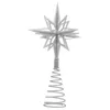 زينة عيد الميلاد شجرة توبيبر نجمة الفضة ديكور TREETOP HOLLOL TORNMENT MORNAMT