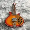 在庫新製品Ricken- Backer Electric Guitar 2ピックアップ本物の写真レッドカラーギター