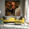 Canvas Schilderij Print Abstract Wall Art Afrikaanse Olifant Landschap Olieverf op Canvas Moderne Dier Foto Poster Voor Woonkamer