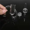 Beracky Full Weld Smoking Terp Slurper Quartz Banger with Glass Marble Screw Ball Set 10mm 14mm Male Seamless Welded Beveled Edge Nails For Bongs Rigs