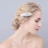 Coiffes Gold Wedding Hair peign ringestone clip-fleur accessoires de mariée faits à la main pour et demoiselle d'honneur